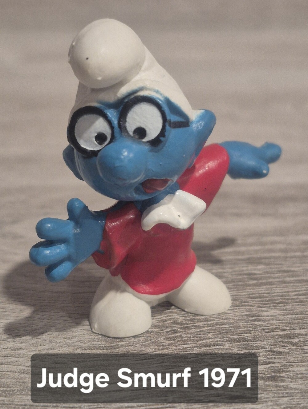Vintage Judge Smurf Figurine